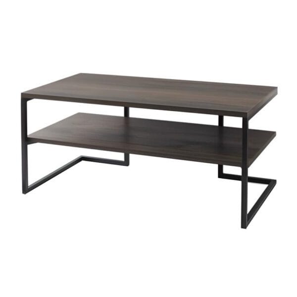 Журнальний столик у стилі Лофт, каркас металевий, 100х60 см, венге магія