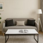 журнальний столик лофт каркас металевий дсп білий