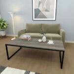 журнальний столик лофт каркас металевий дсп дуб платина