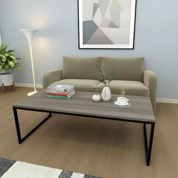 журнальний столик лофт каркас металевий дсп дуб платина