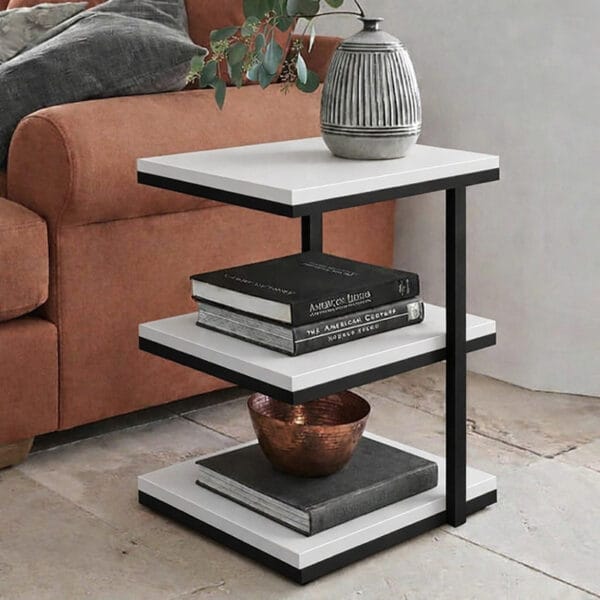 журнальный столик в стиле лофт белый