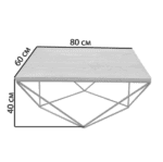 Журнальний столик у стилі Лофт каркас металевий StepLoft Cof-tab-201 - Зображення 2