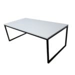 Журнальний столик у стилі Лофт металевий каркас + дсп, білий, 100×60 см StepLoft Cof-tab-111 - Зображення 3