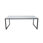 Журнальний столик у стилі Лофт металевий каркас + дсп, білий, 100×60 см StepLoft Cof-tab-111 - Зображення 2