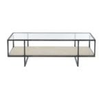Журнальний столик у стилі Лофт, каркас металевий, скло+дсп - StepLoft Cof-tab-156 - Зображення 2