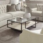 Журнальный столик в стиле Лофт с полкой StepLoft Cof-tab-156