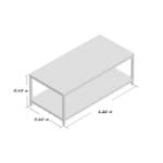 Журнальний столик у стилі Лофт із полицею StepLoft Cof-tab-166 - Зображення 3