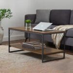 Журнальный столик в стиле Лофт с полкой