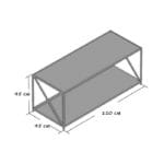 Журнальний столик у стилі Лофт металевий каркас StepLoft Cof-tab-178 - Зображення 2
